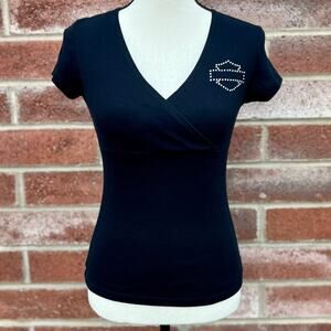 Harley Davidson Women’s Faux Wrap Tee Shirt Size M